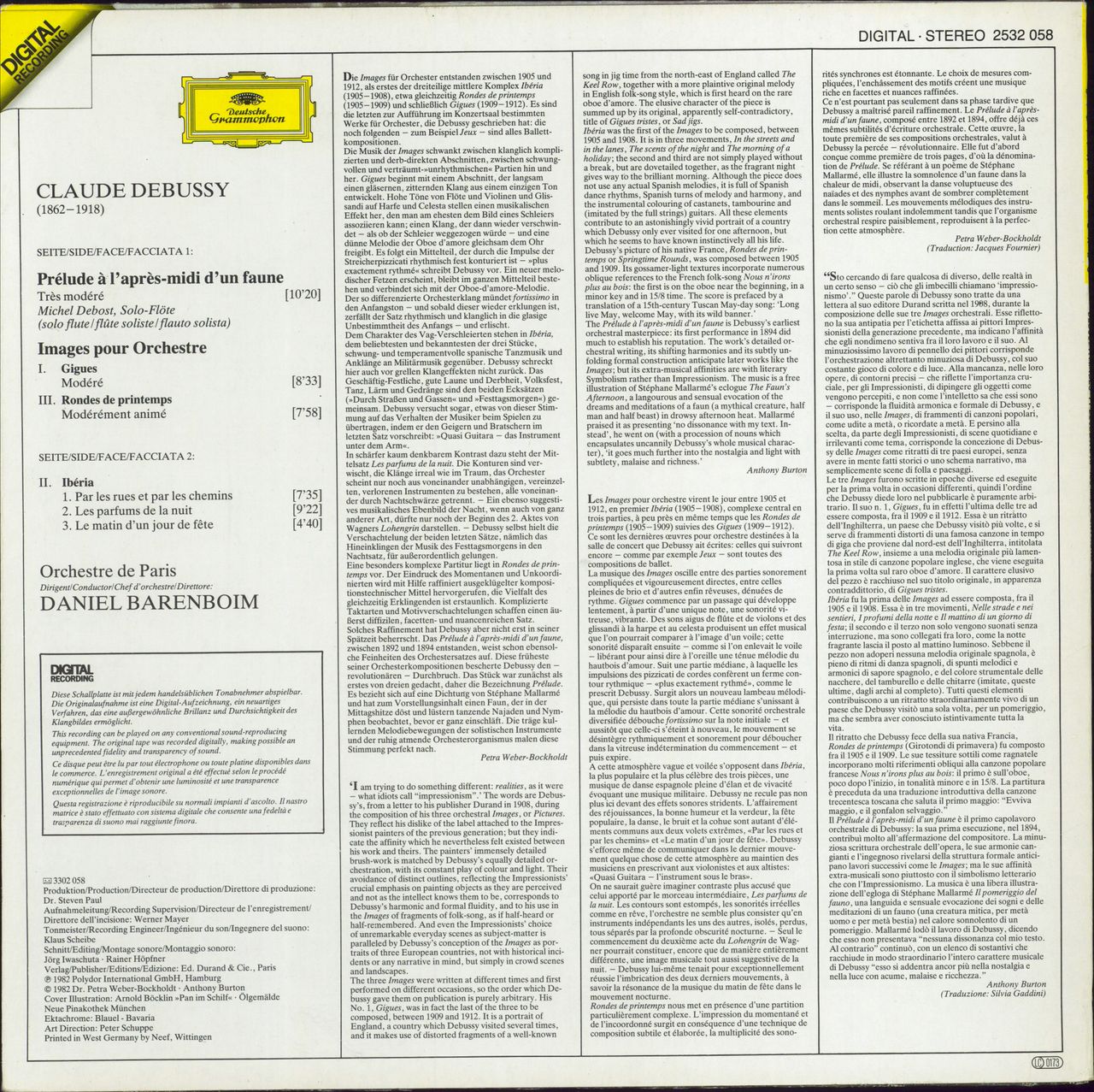 Claude Debussy Images • Prélude À L'après-Midi D'un Faune German vinyl LP album (LP record)