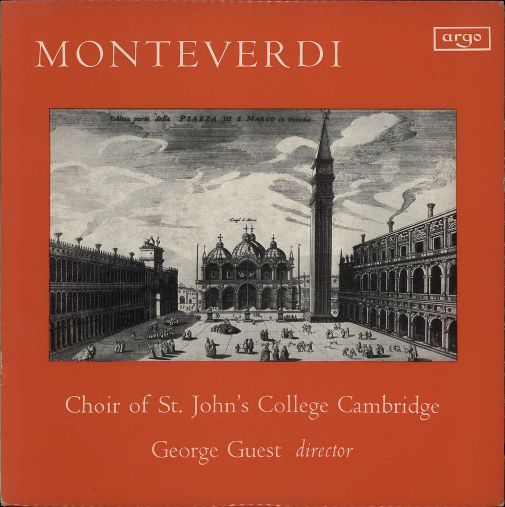 Claudio Monteverdi Monteverdi UK vinyl LP album (LP record) RG494