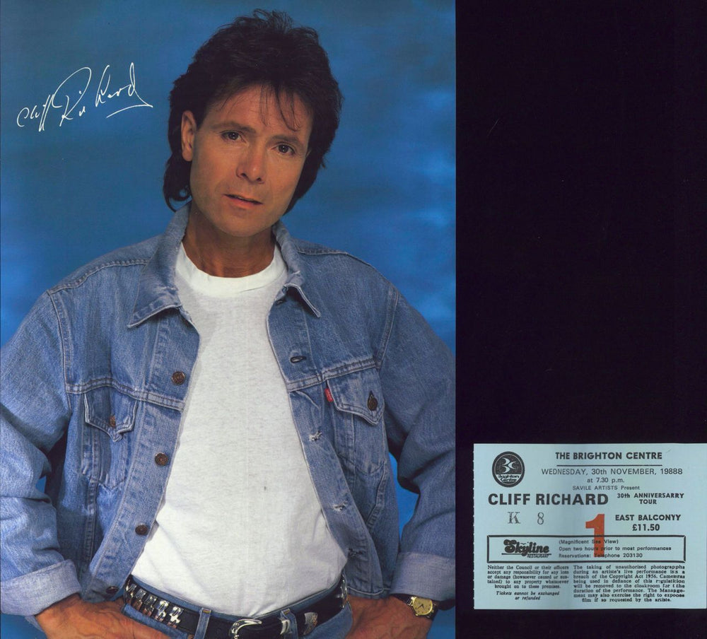 Cliff Richard 30th Anniversary World Tour + Stub UK tour programme RICTRTH116559