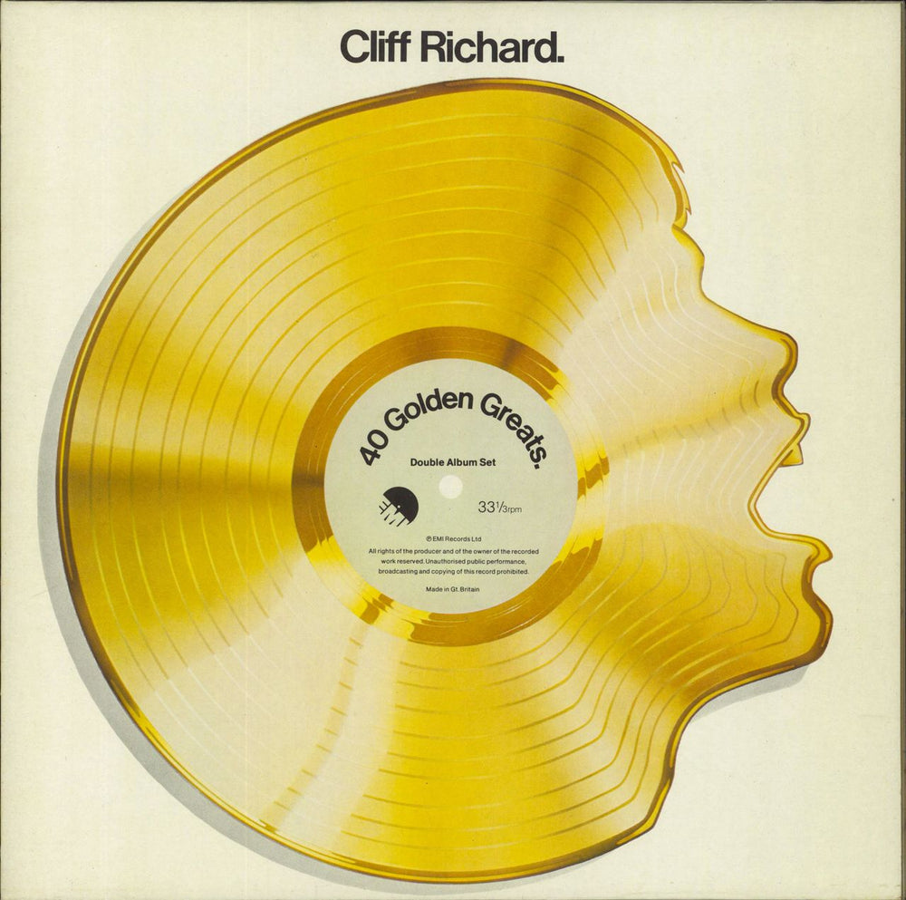 Cliff Richard 40 Golden Greats - 2nd UK 2-LP vinyl record set (Double LP Album) EMTVS6