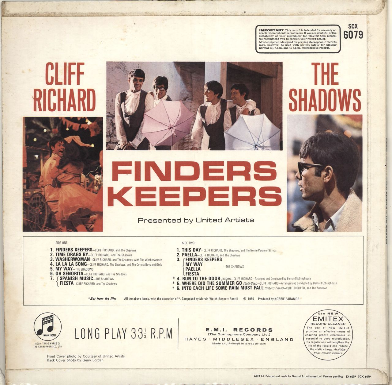 Cliff RICHARD☆Finders Keepers UK Blue Co - 洋楽