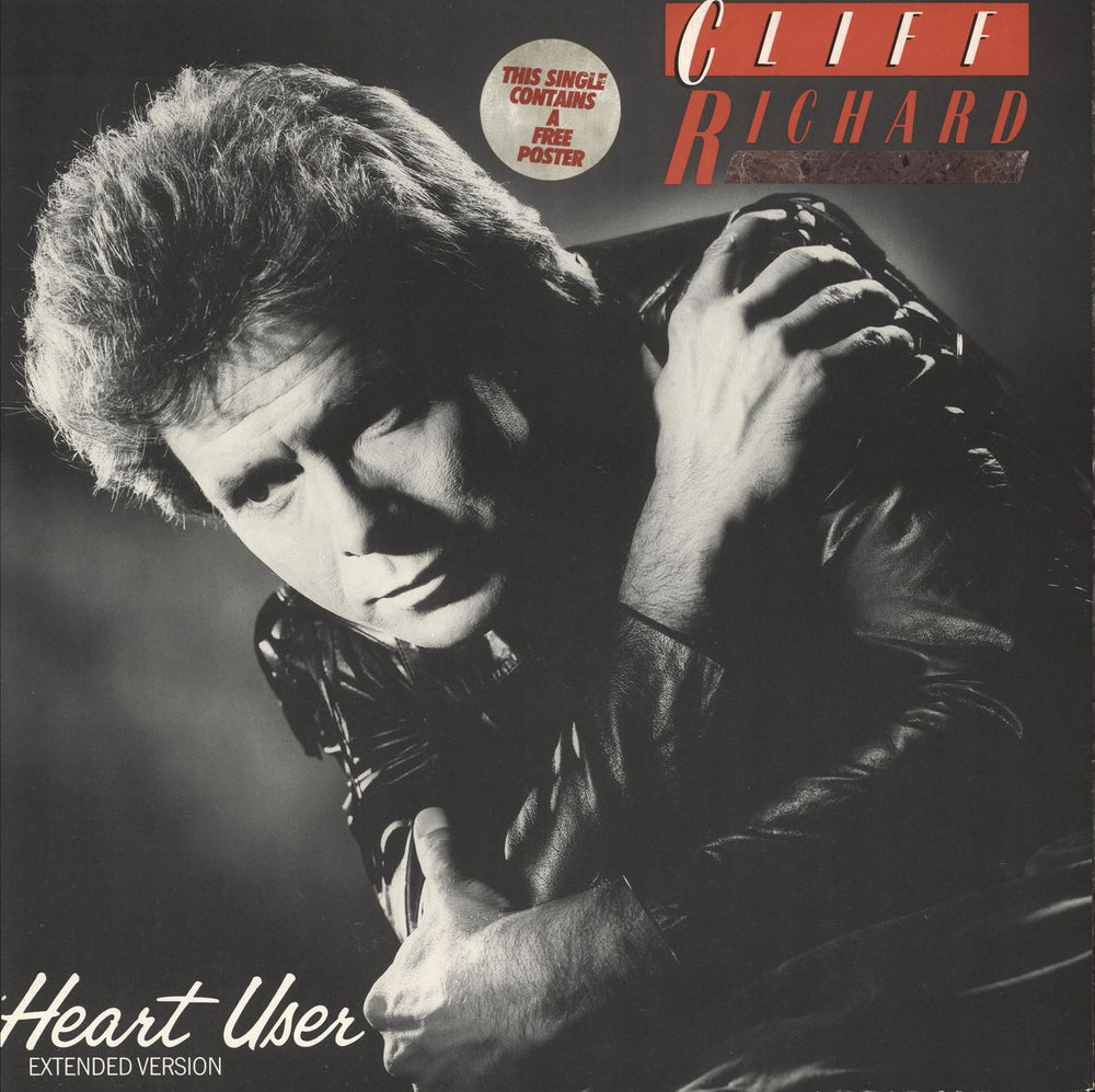 Cliff Richard Heart User + Poster UK 12" vinyl single (12 inch record / Maxi-single) 12RICH2