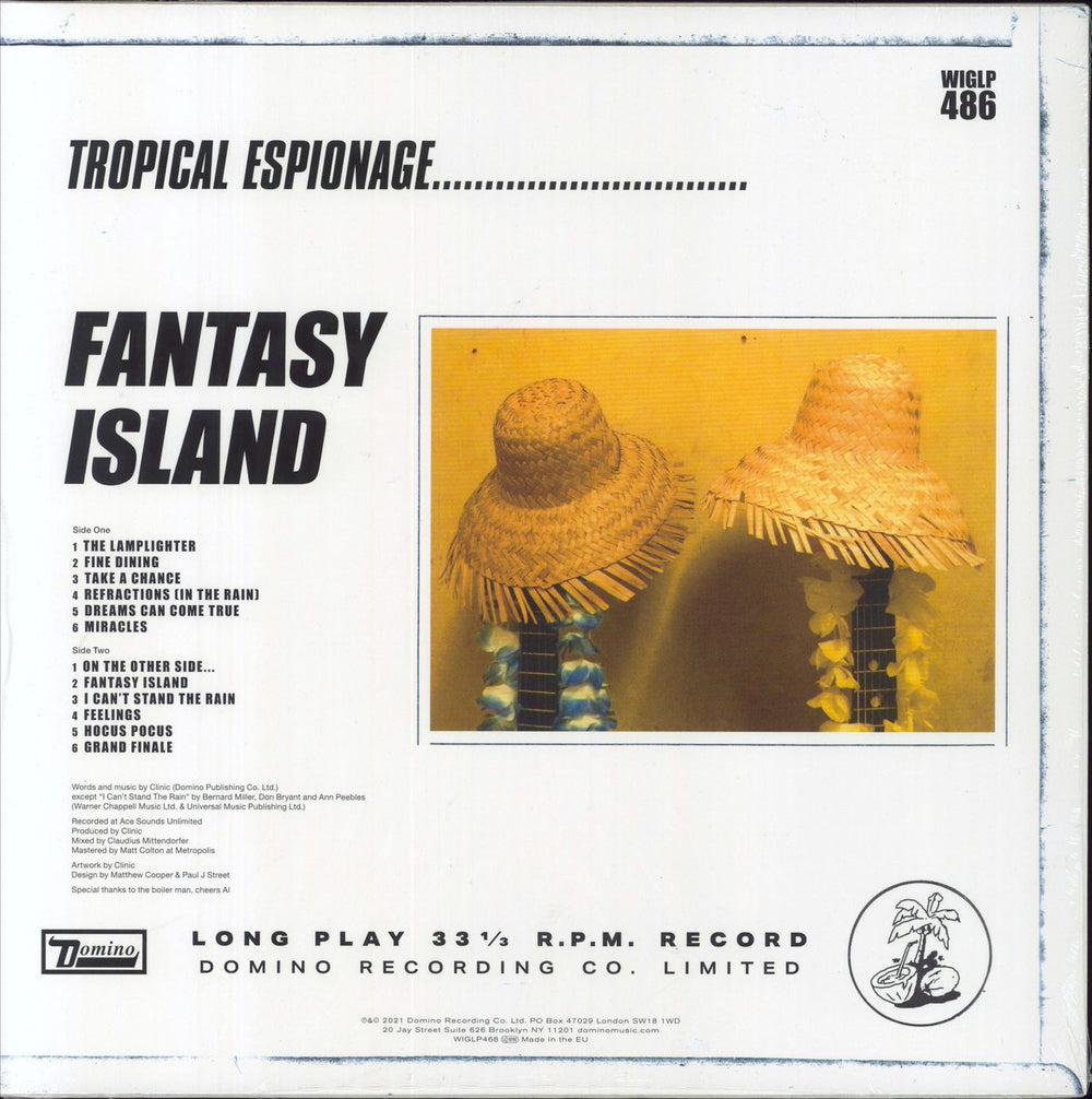 Clinic Fantasy Island - Curacao Clear Blue Vinyl UK vinyl LP album (LP record) 887828048618