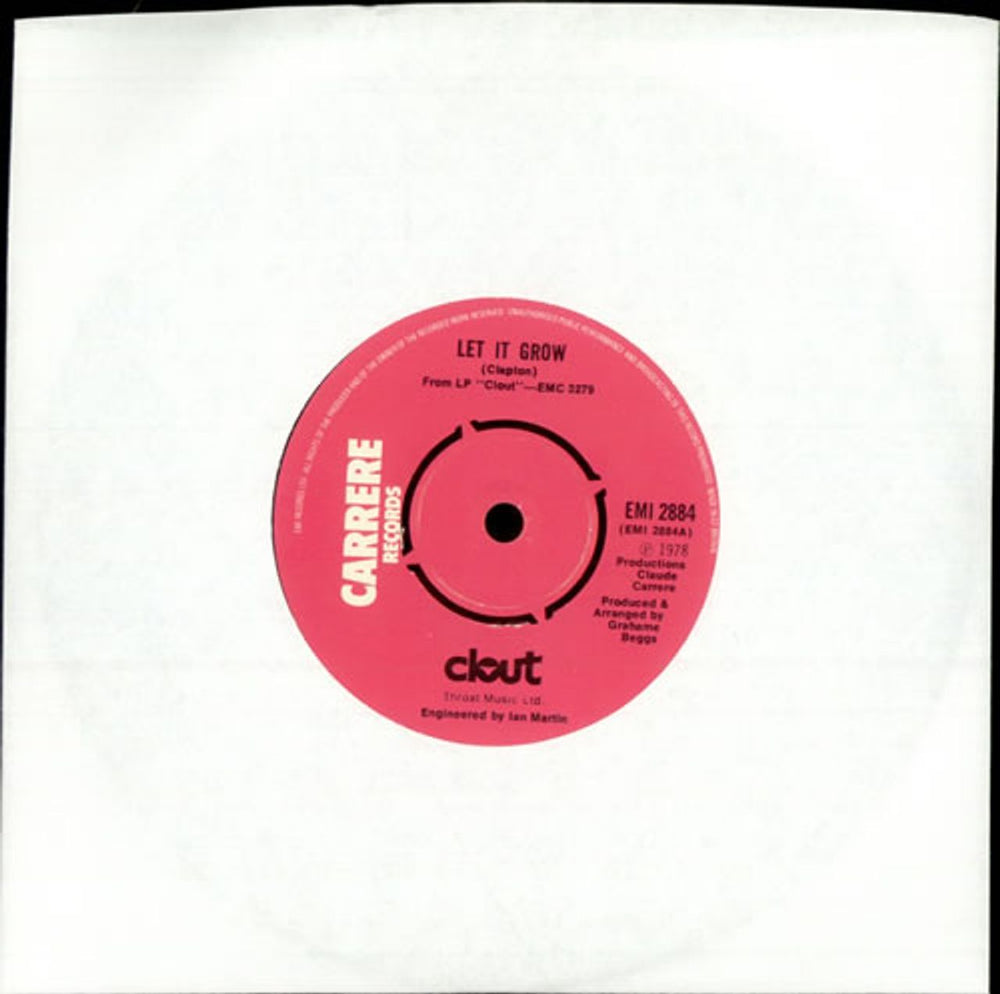 Clout Let It Grow UK 7" vinyl single (7 inch record / 45) EMI2884