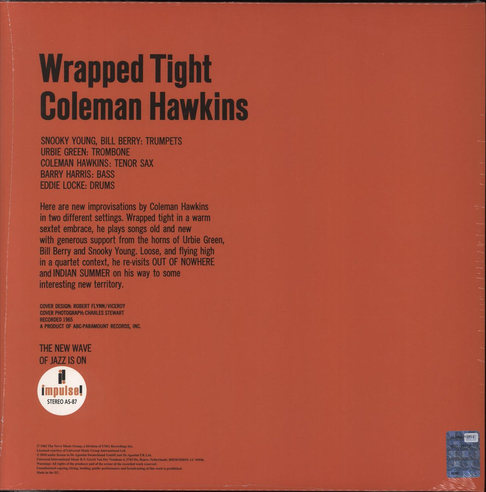 Coleman Hawkins Wrapped Tight - 180gm Vinyl - Sealed + Booklet UK vinyl LP album (LP record)