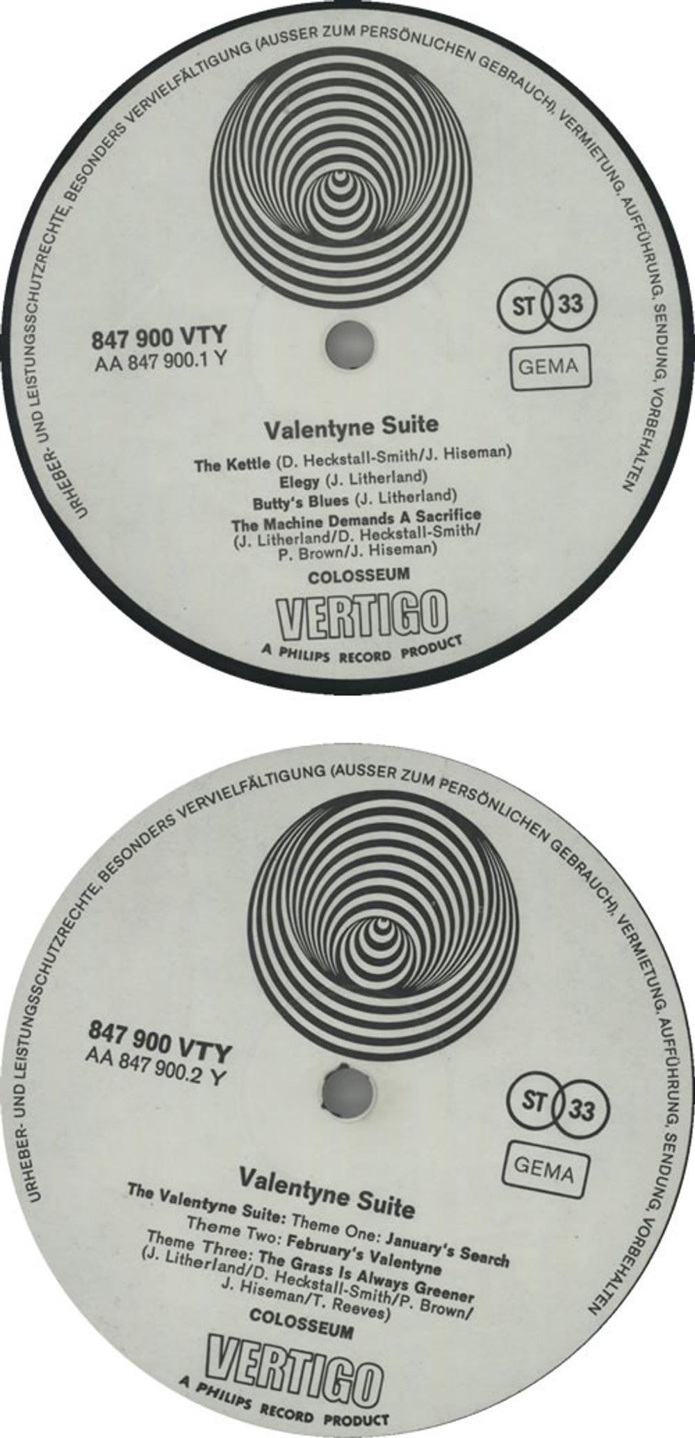 Colosseum Valentyne Suite - 1st German vinyl LP album (LP record) SEULPVA609465