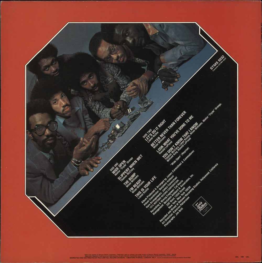 Commodores Caught In The Act UK vinyl LP album (LP record)