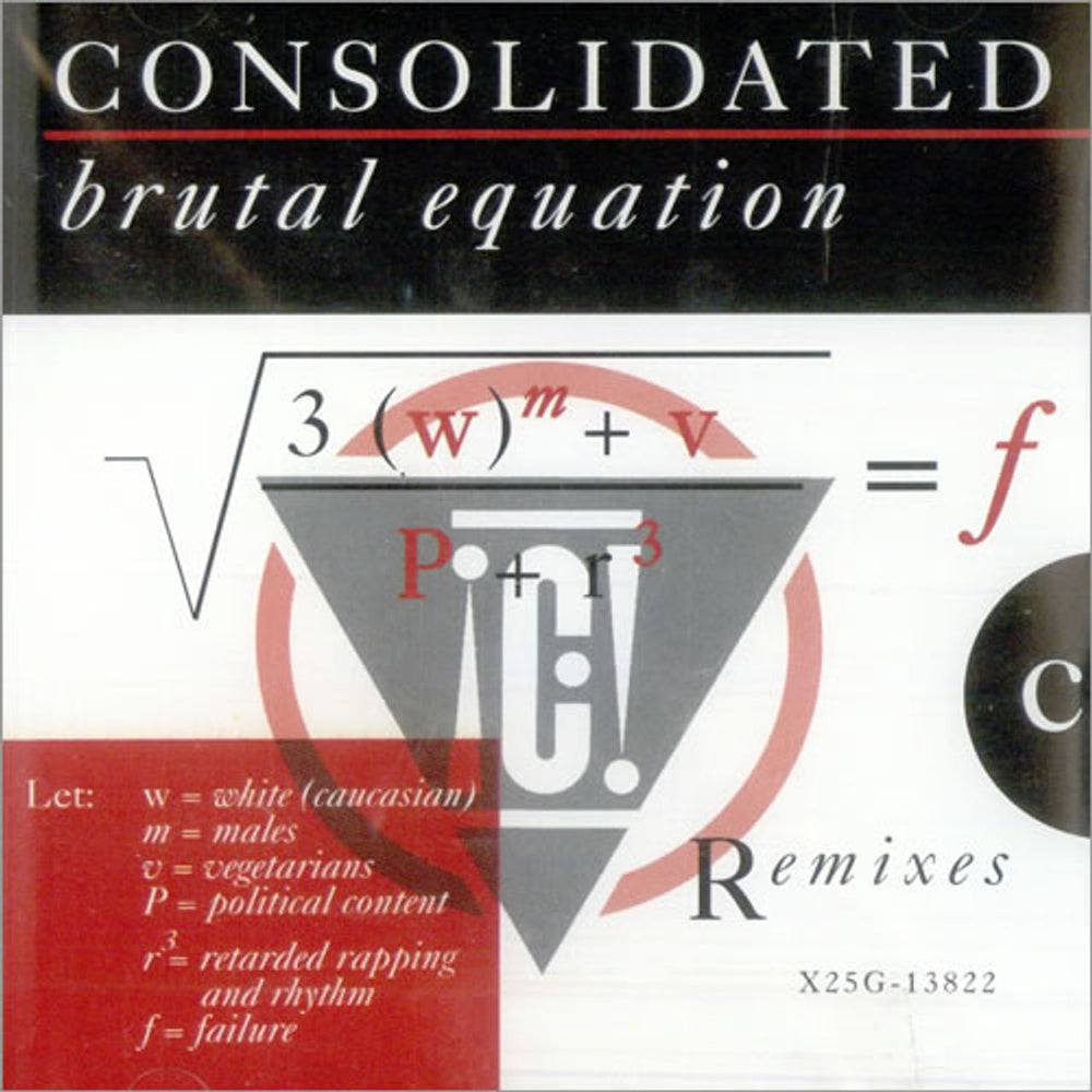 Consolidated Brutal Equation US CD single (CD5 / 5") X25G-13822