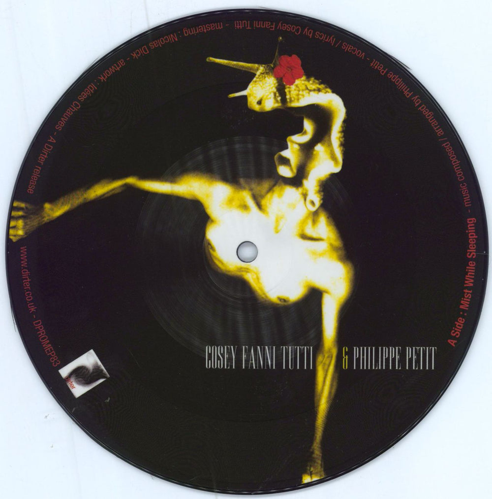 Cosey Fanni Tutti Mist While Sleeping / Invisible Whispers UK 7" vinyl picture disc (7 inch picture disc single) DPROMEP83