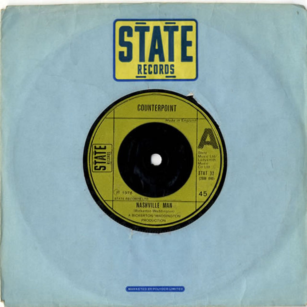 Counterpoint Nashville Man UK 7" vinyl single (7 inch record / 45) STAT32