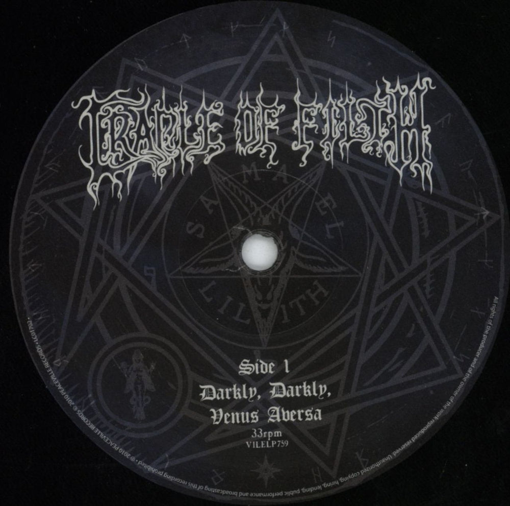 Cradle Of Filth Darkly, Darkly, Venus Aversa UK 2-LP vinyl record set (Double LP Album) DOF2LDA816454