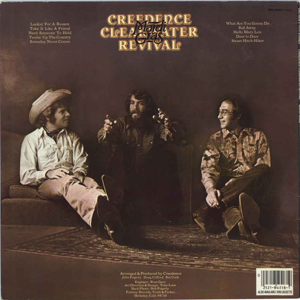 Creedence Clearwater Revival Mardi Gras US vinyl LP album (LP record) 025218451819