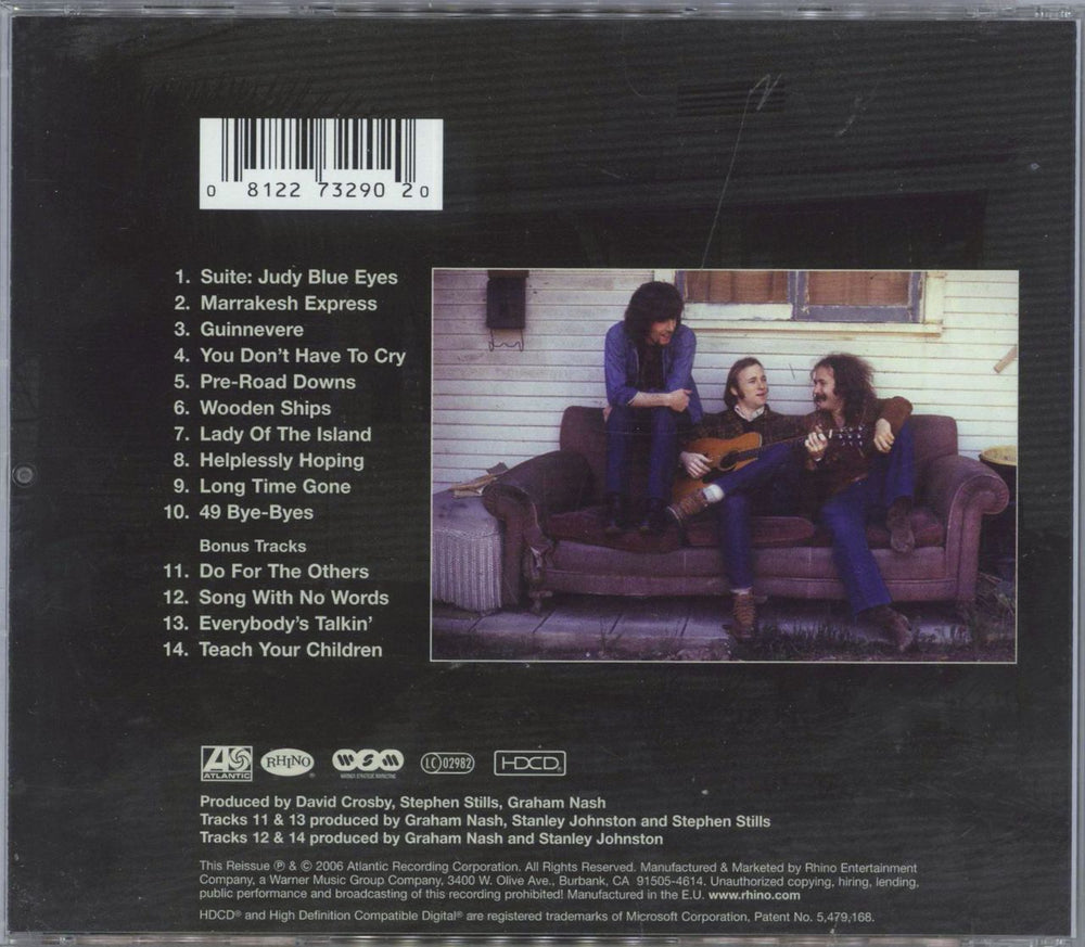 Crosby, Stills & Nash Crosby Stills & Nash: Expanded Edition UK CD album (CDLP) 081227329020