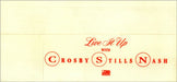 Crosby, Stills & Nash Live It Up - Paper Hat US Promo memorabilia PAPER HAT