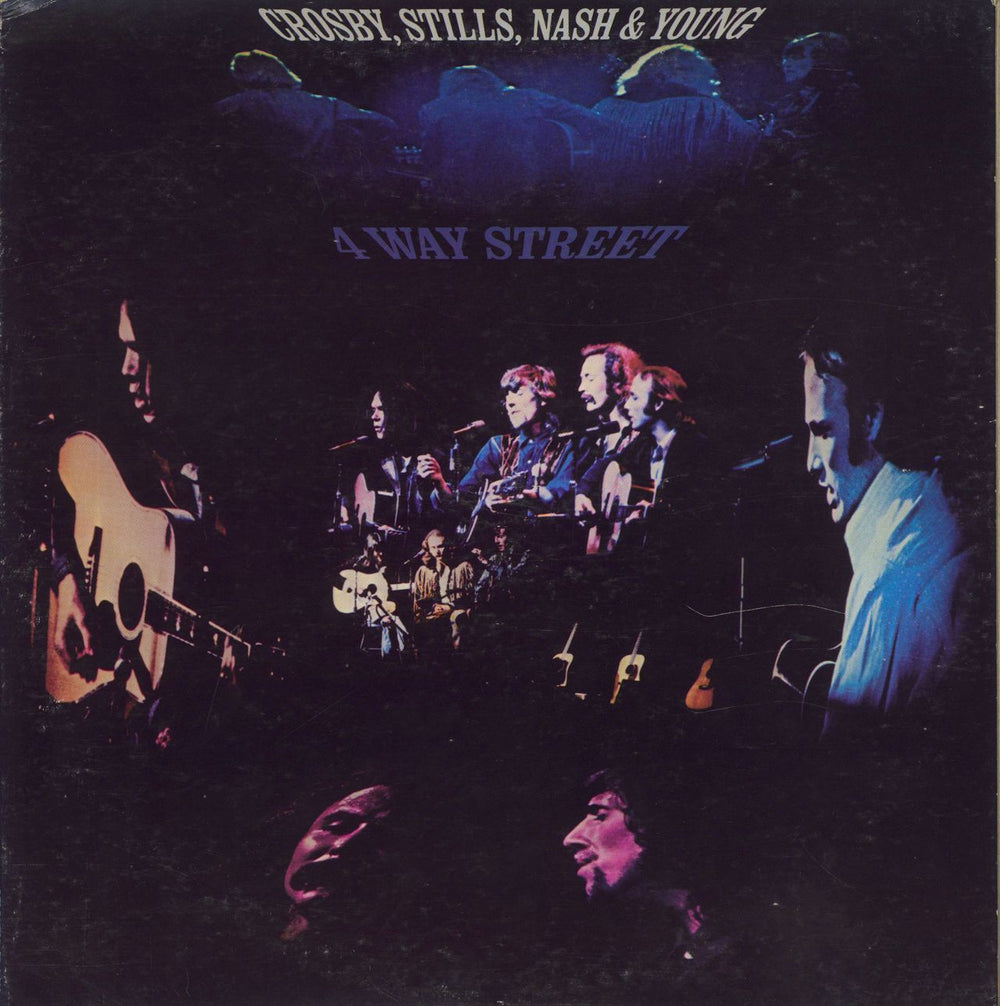 Crosby, Stills, Nash & Young 4 Way Street - Green & Orange US 2-LP vinyl record set (Double LP Album) SD2-902