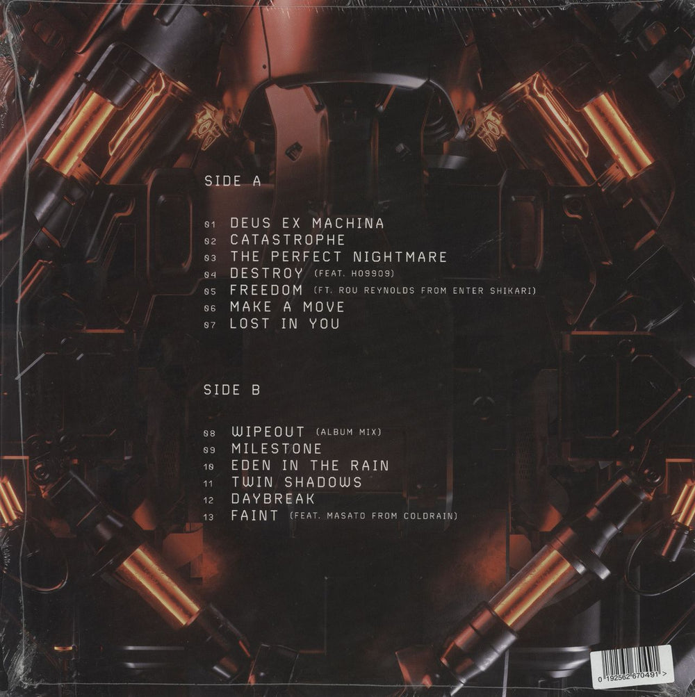 Crossfaith Ex_Machina - Orange w/ Black Splatter Australian vinyl LP album (LP record)