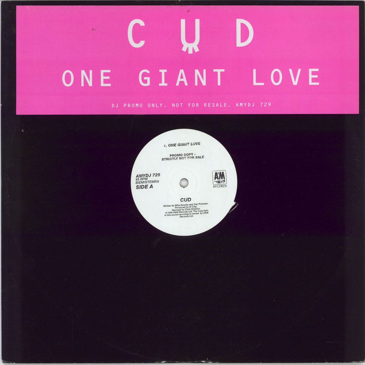 Cud One Giant Love UK Promo 12" vinyl single (12 inch record / Maxi-single) AMYDJ729