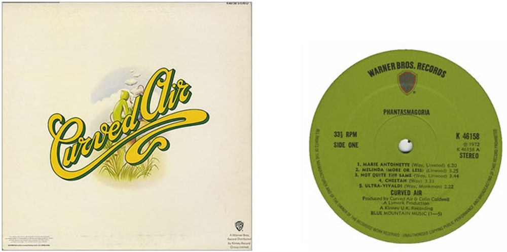 Curved Air Phantasmagoria - 1st + Insert UK vinyl LP album (LP record) CVDLPPH433893