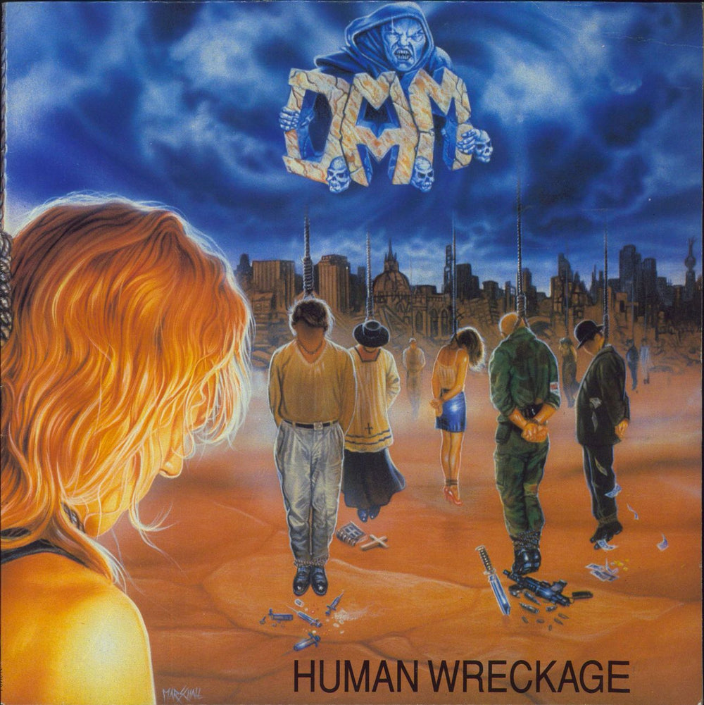 D.A.M. Human Wreckage German vinyl LP album (LP record) N0149-1