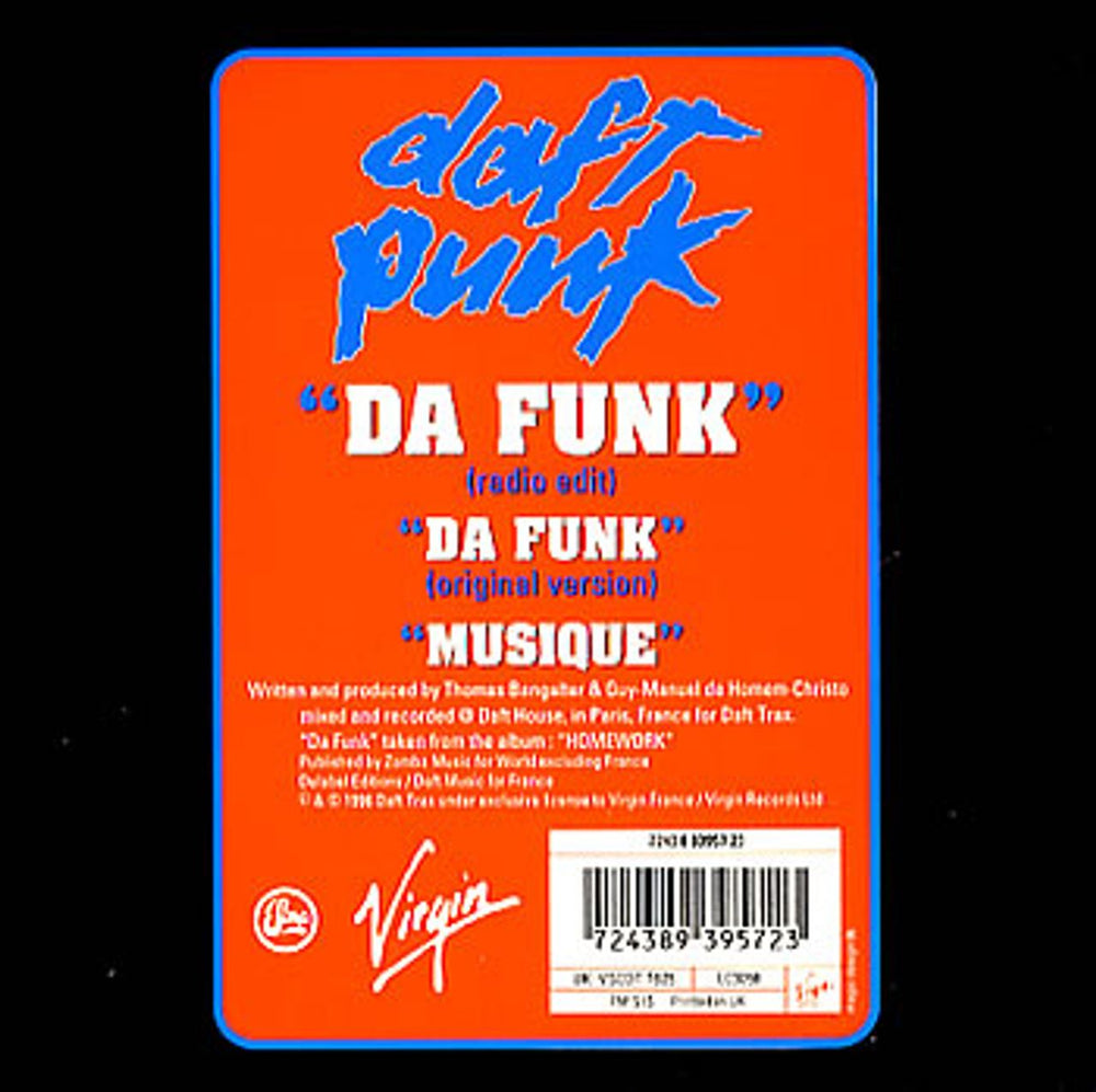 Daft Punk Da Funk UK CD single (CD5 / 5") VSCDT1625