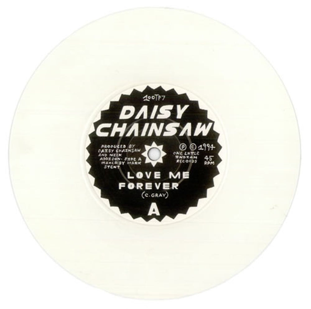 Daisy Chainsaw Love Me Forever - White Vinyl UK 7" vinyl single (7 inch record / 45) DAI07LO258332