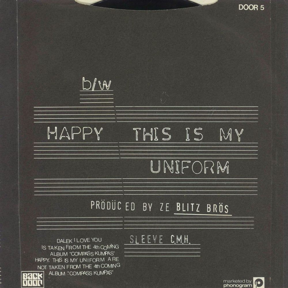 Dalek I Love You Dalek I Love You (Destiny) UK 7" vinyl single (7 inch record / 45)