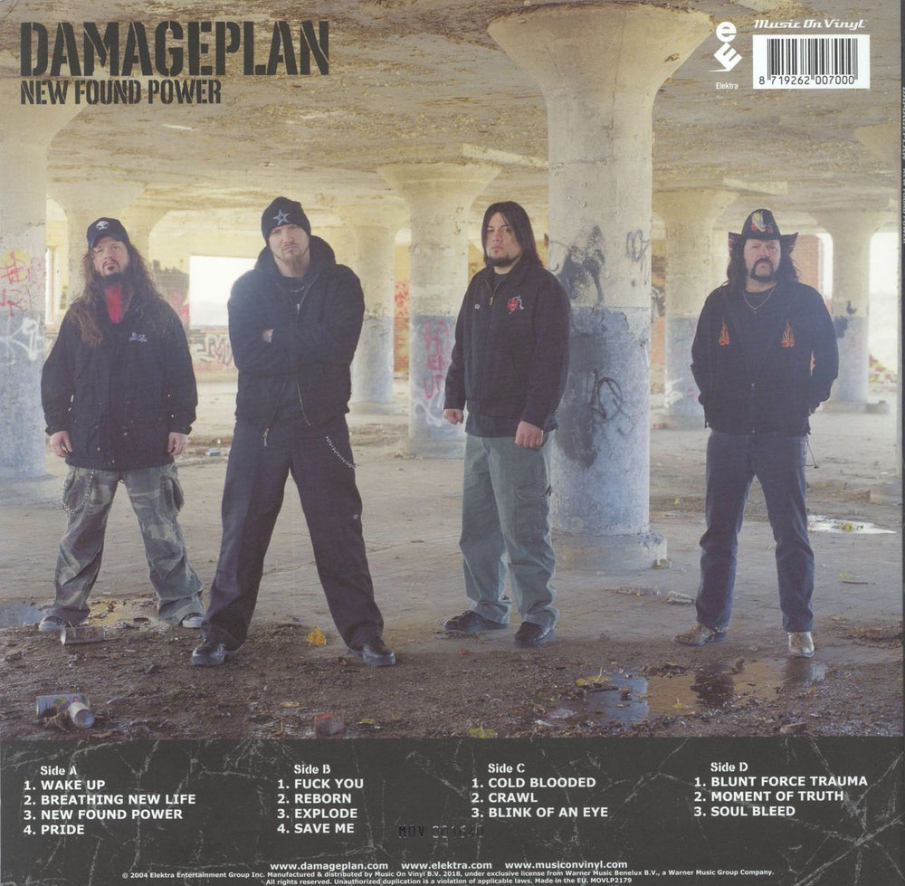 Damageplan New Found Power - Red and Gold Vinyl UK 2-LP vinyl record set (Double LP Album)