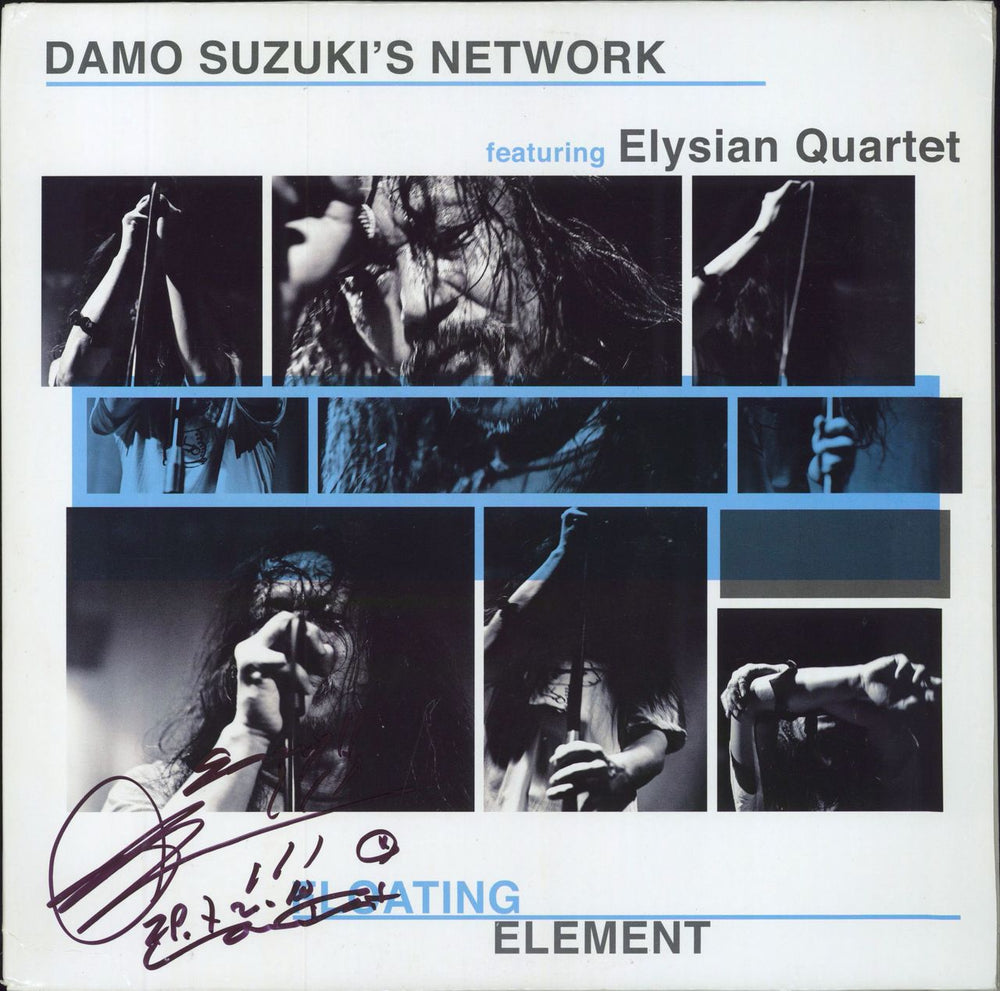 Damo Suzuki's Network Floating Element - Autographed US 2-LP vinyl record set (Double LP Album) CLO0308