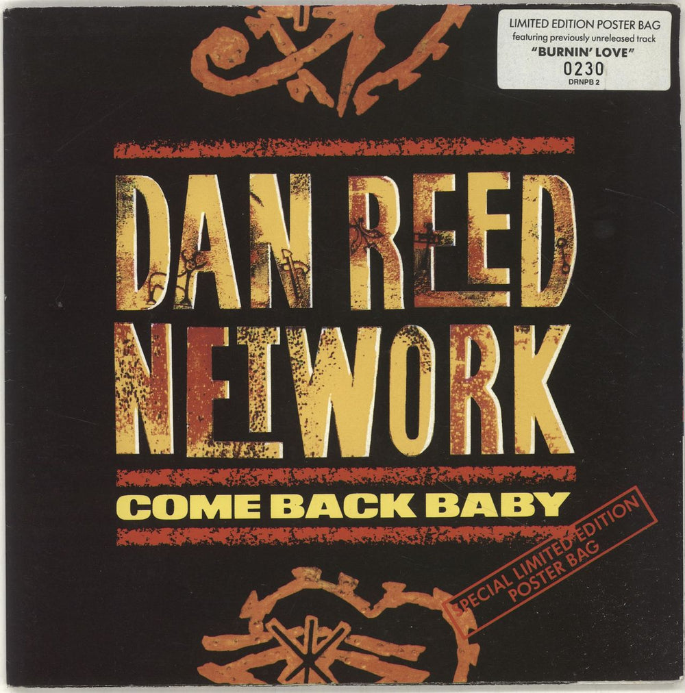 Dan Reed Network Come Back Baby UK 7" vinyl single (7 inch record / 45) DRNPB2