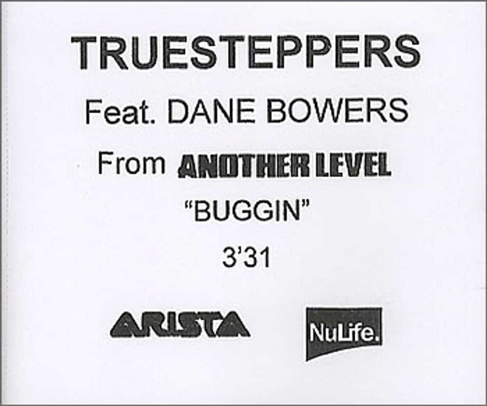 Dane Bowers Buggin' UK Promo CD single (CD5 / 5") CD ACETATE