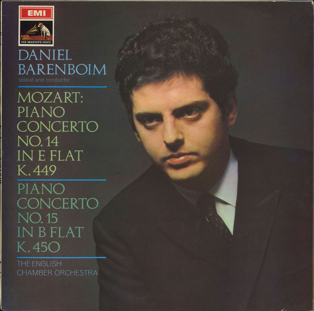 Daniel Barenboim Mozart: Piano Concertos No. 14 in E-flat & No.15 in B-flat UK vinyl LP album (LP record) ASD2434