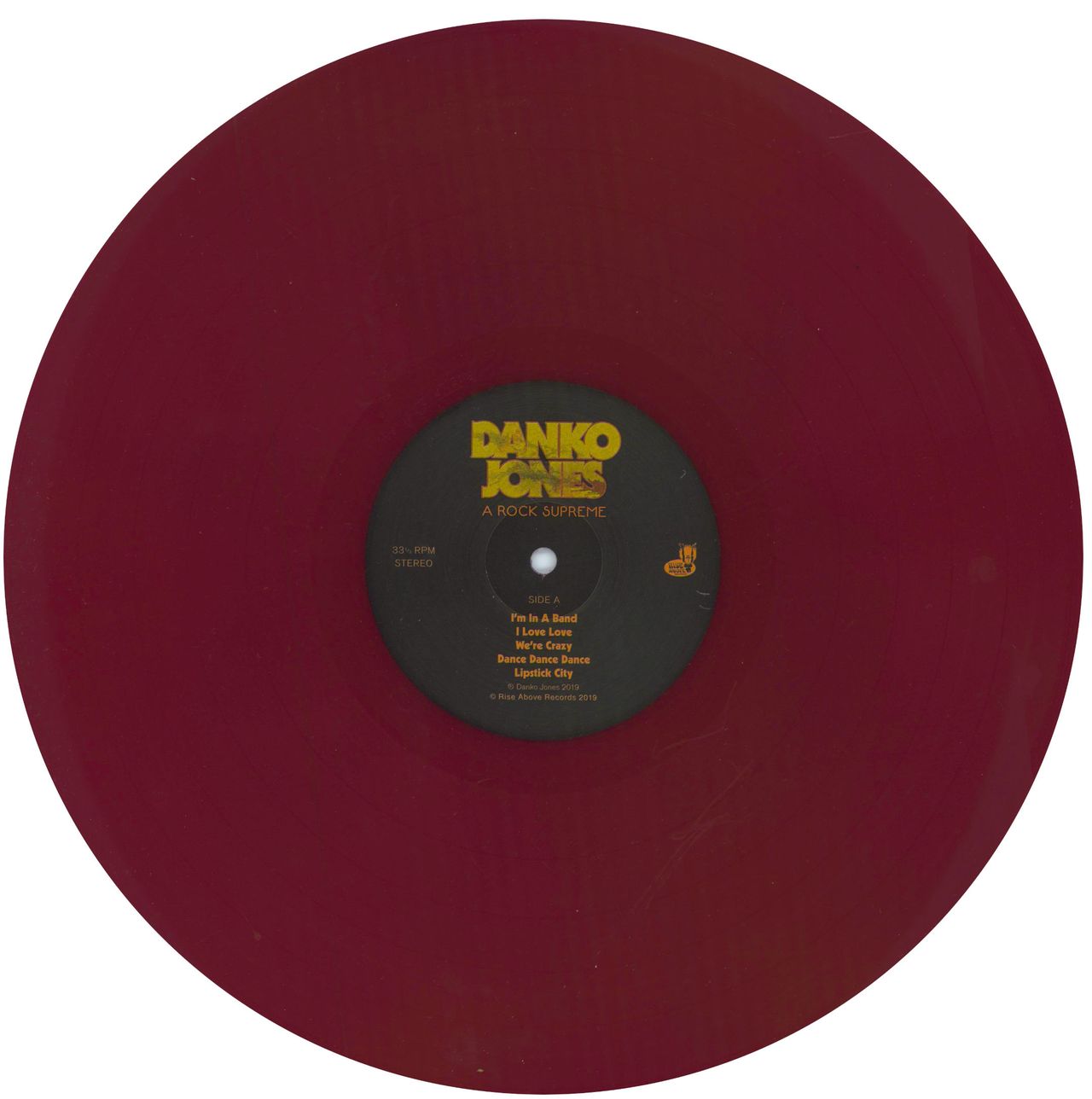 Danko Jones A Rock Supreme - Burgundy Vinyl + Shrink UK vinyl LP album (LP record) D16LPAR787448