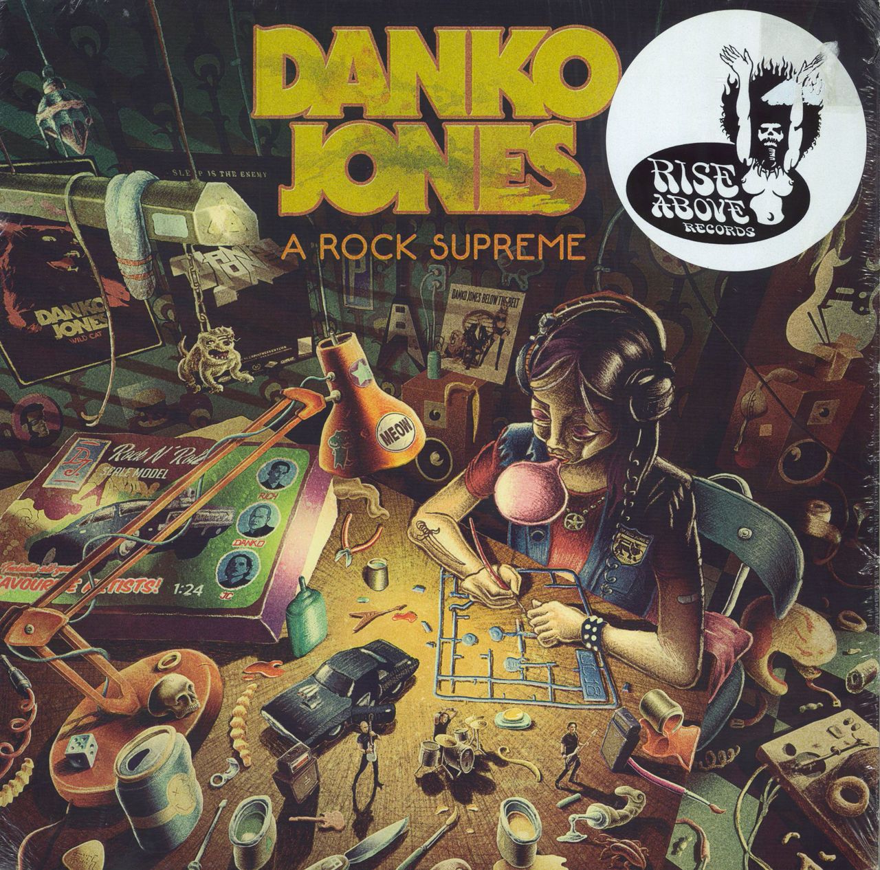 Danko Jones A Rock Supreme - Burgundy Vinyl + Shrink UK vinyl LP album (LP record) RISELP229