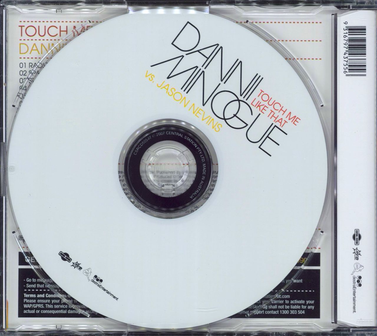 Dannii Minogue Touch Me Like That Australian CD single (CD5 / 5") 9316797437556