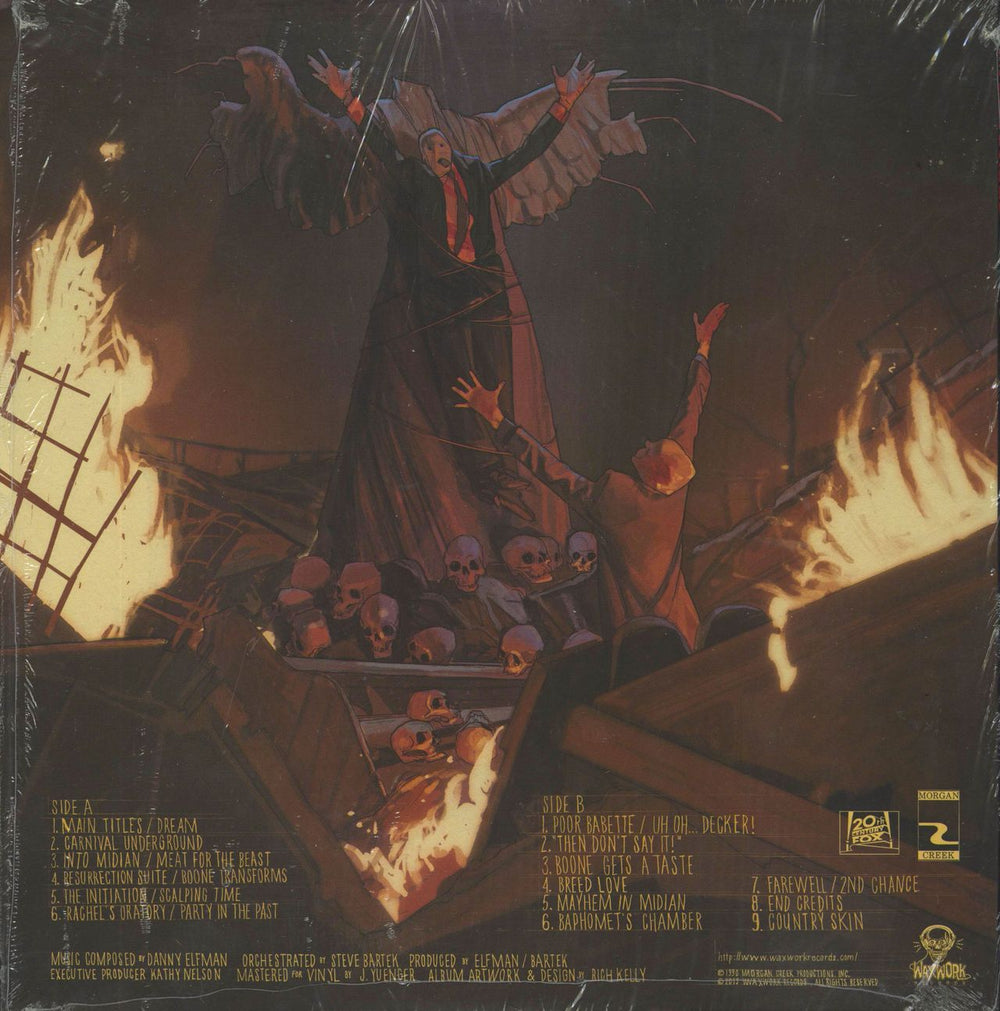 Danny Elfman Clive Barker's Nightbreed - Peloquin Vinyl + Shrink US vinyl LP album (LP record) 728028376180