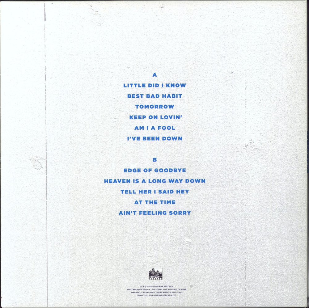 Danny Worsnop Shades Of Blue US vinyl LP album (LP record)