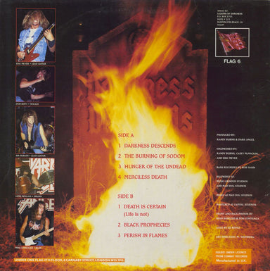Dark Angel Darkness Descends - VG UK vinyl LP album (LP record)