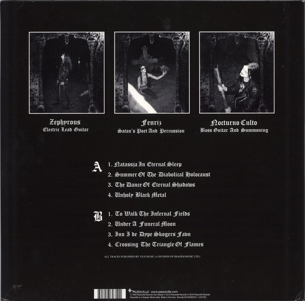 Darkthrone Under A Funeral Moon + Art Print UK vinyl LP album (LP record) 801056803511