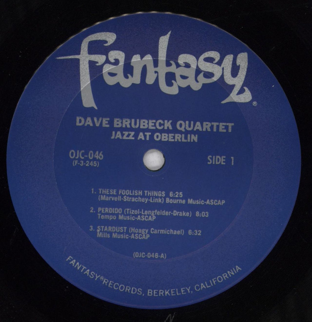 Dave Brubeck Jazz At Oberlin US vinyl LP album (LP record) DBRLPJA825129