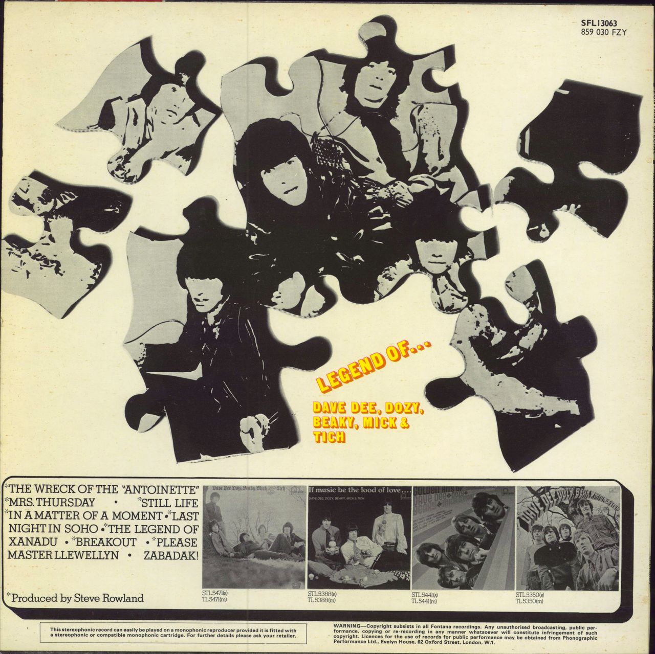 Dave Dee, Dozy, Beaky, Mick & Tich The Legend Of... - EX UK vinyl LP album (LP record)