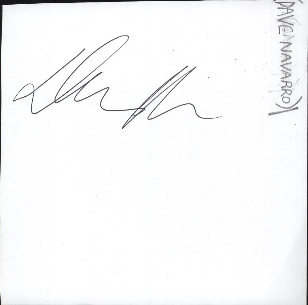 Dave Navarro Autograph UK memorabilia AUTOGRAPH