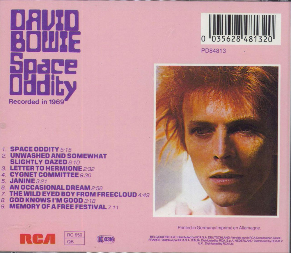 David Bowie Space Oddity - Withdrawn UK CD album (CDLP) 035628481320