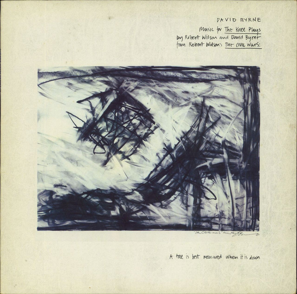 David Byrne Music For The Knee Plays Dutch vinyl LP album (LP record) 1A064-240381