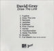 David Gray Draw The Line US Promo CD-R acetate CD-R ACETATE