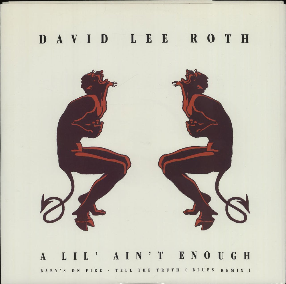 David Lee Roth A Lil' Ain't Enough UK 12" vinyl single (12 inch record / Maxi-single) W0002T