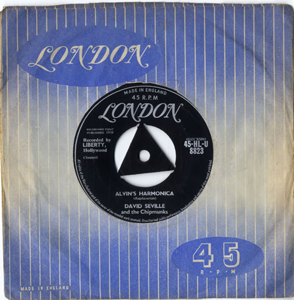 David Seville Alvin's Harmonica UK 7" vinyl single (7 inch record / 45) 45-HL-U8823