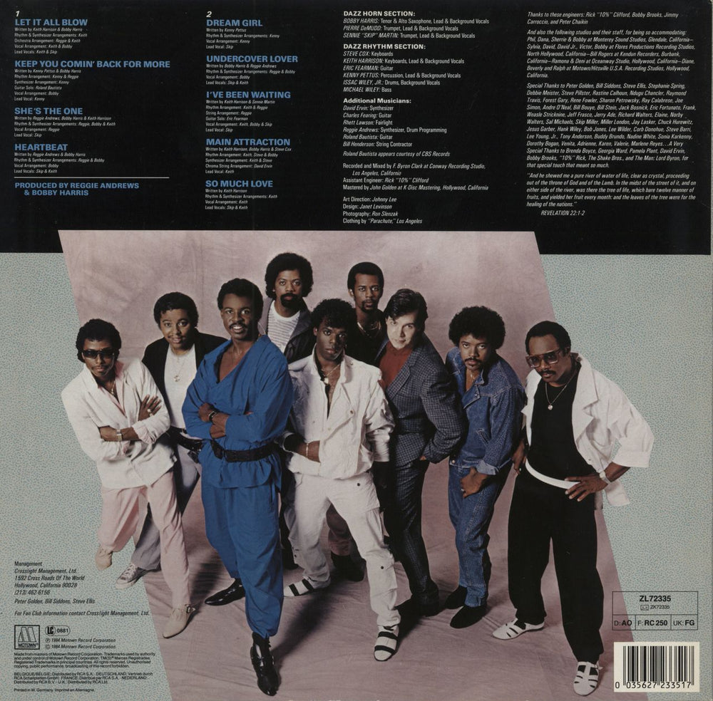 Dazz Band Jukebox UK vinyl LP album (LP record)