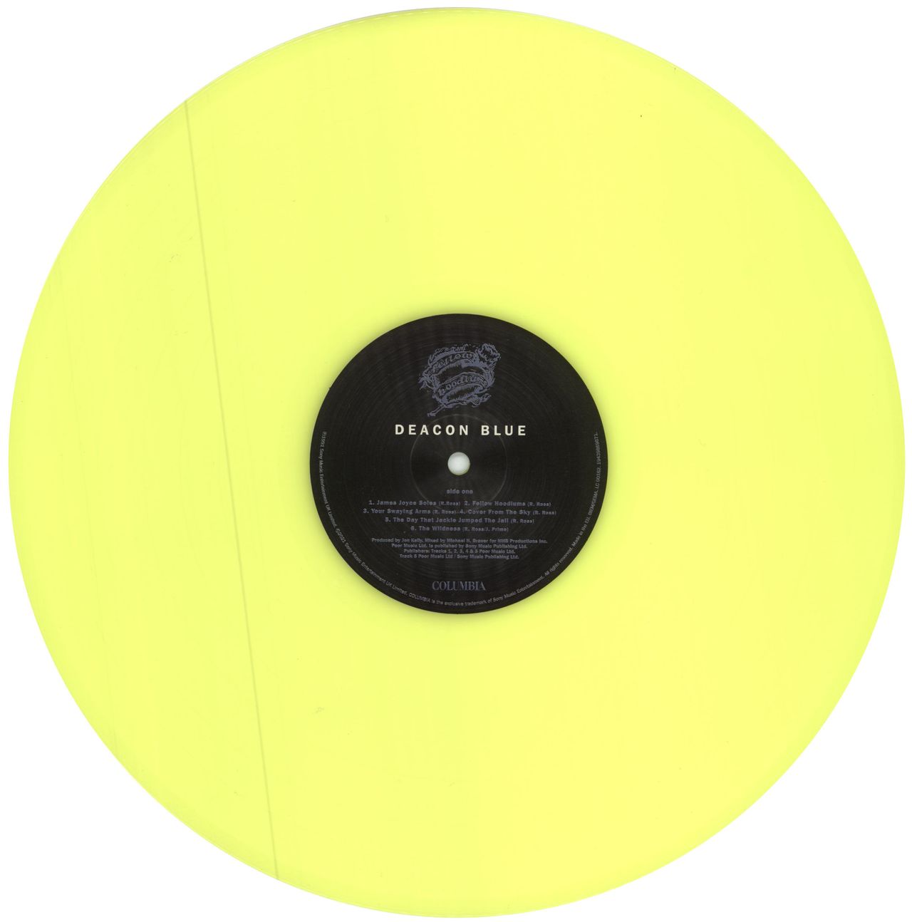 Deacon Blue Fellow Hoodlums - Yellow vinyl UK vinyl LP album (LP record) DBLLPFE786328