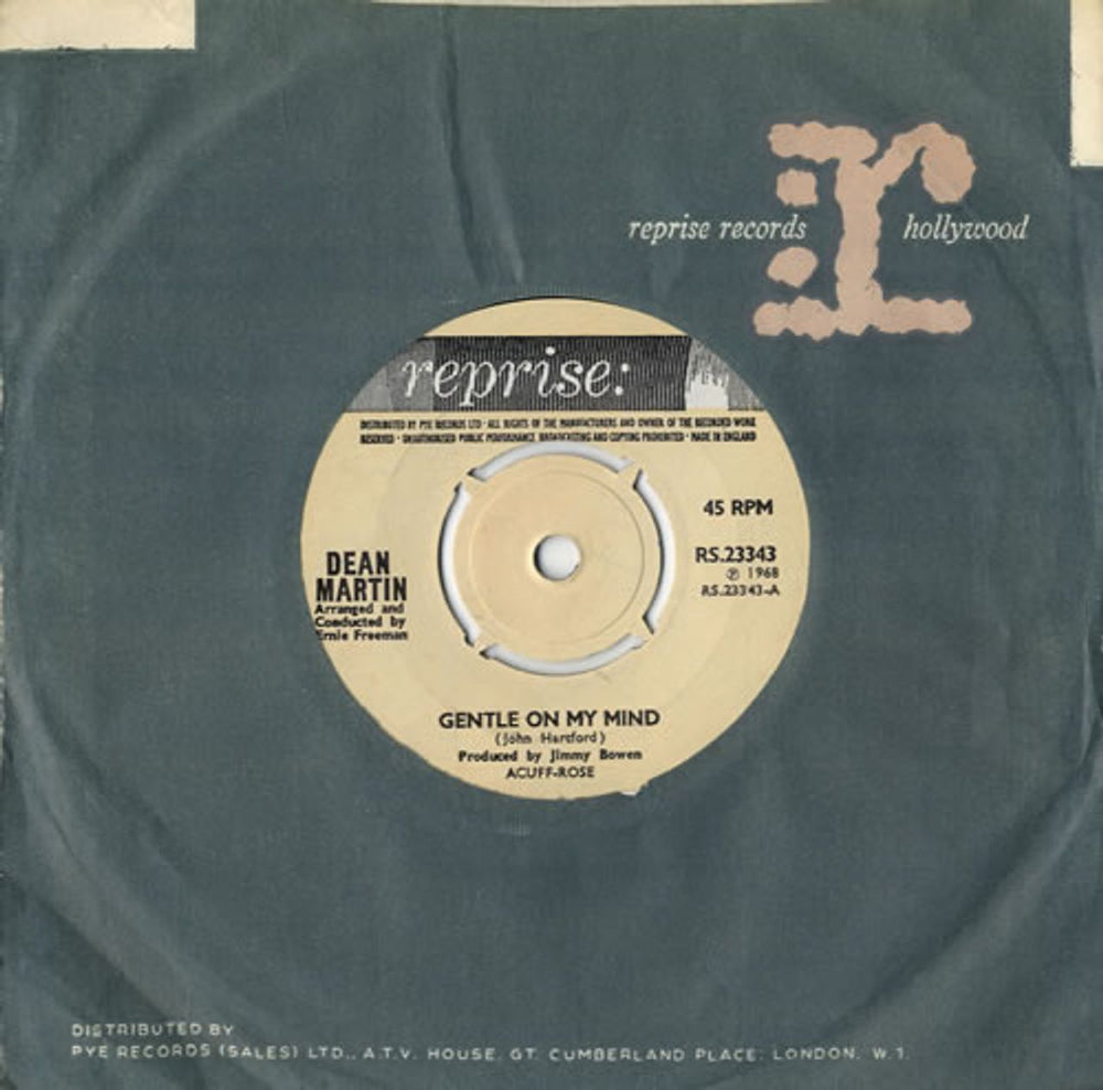 Dean Martin Gentle On My Mind UK 7" vinyl single (7 inch record / 45) RS.23343