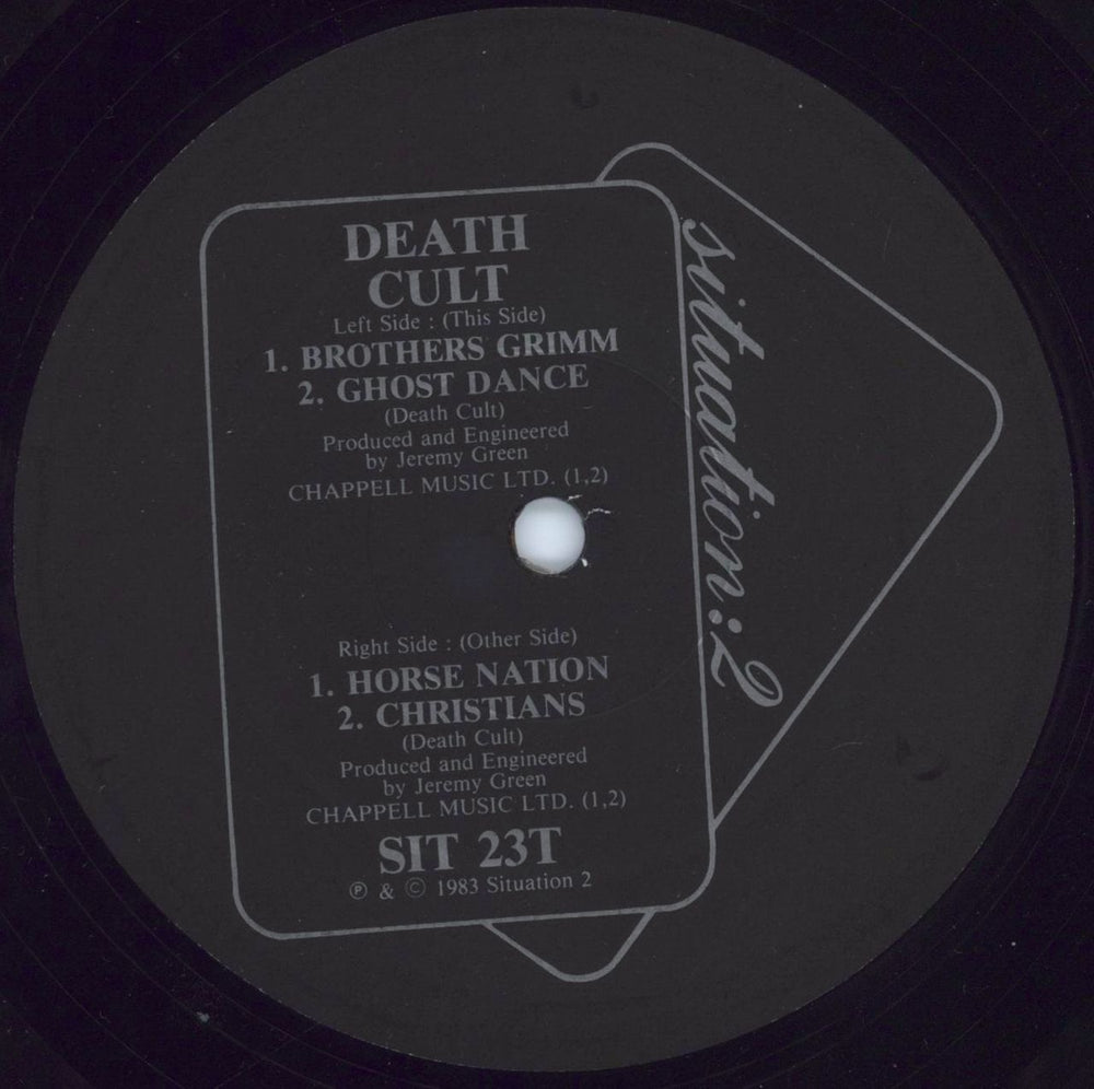 Death Cult Brothers Grimm EP - 1st - Card Labels - Fanzine UK 12" vinyl single (12 inch record / Maxi-single) DA912BR809863